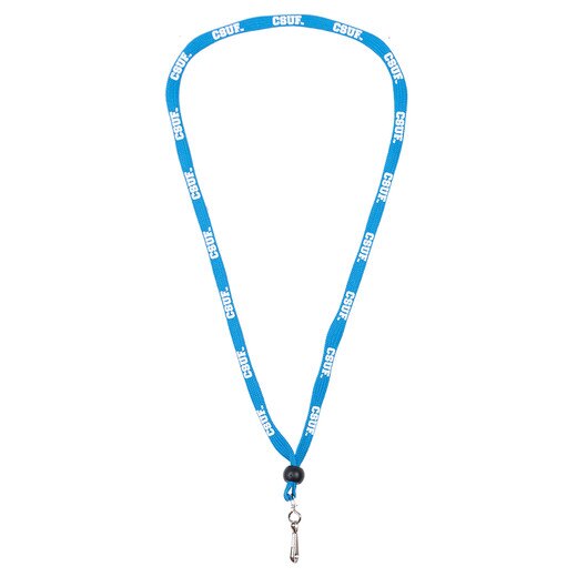 CSUF Shoelace Lanyard - Black - Bright Blue
